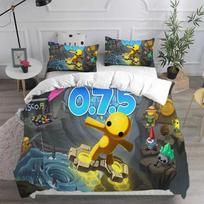 Wobbly Life Game 3D Printed Bedding Set Cartoon Duvet Cover Pillowcases for Girls Boys Gifts 70x133cm