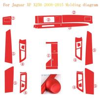Car-Styling Carbon Fiber Car Interior Center Console Color Change Molding Sticker Decals For Jaguar XF X250 2008-2015 nvhs3 Right Hand Drive