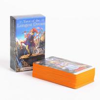 The Longest Dream Tarot Cards 78pcs Deck with Instruction Booklet, Ideal for Enthusiasts and Board Game Lovers Orange Edge gray