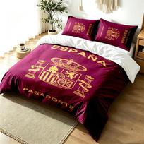 Spain 3pc Duvet Cover Set Simple Modern Bedding Set Wrinkle Resistant Soft Fabric All Season Use a perfect gift 180cmx210cm