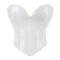 Sexy Pvc Leather Bust Support Body Shaping Top For Women L white