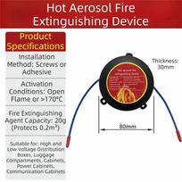 Automatinis aktyvuojamas gesintuvas Dvigubos linijos atidėlimo įrenginys Transporto priemonėms Namų ūkiui Circular 20g
