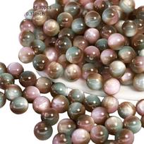 Undinėlės dekoratyviniai karoliukai papuošalams kurti,  Colorful Green Pink Coffee