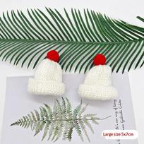 Mini Knit Christmas Santa Hats With Soft Pom Poms Assorted Colors For Diy Doll Crafts Xmas Party Ornaments A7