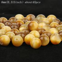 Tigro akies akmenys, 8mm apie 45vnt