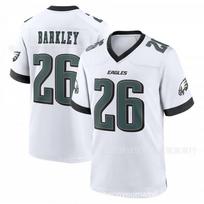 NFL Football Jersey Philadelphia Eagles 26 Saquon Barkley Mens Sports XXXL white