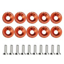 10Pcs/Pack M6 Washers JDM Style Universal Scooter Fasteners Screws Aluminum Alloy Hexagonal Car Modified Fasteners