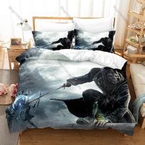 Cool Dishonored Game 3D Print Bedding Set Duvet Cover + 2 Pillowcases Soft Polyester Bed Linen Bedroom Decor For Game Fans 100x130CM