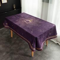 VIKAMA Celestial Tarot Tablecloth, Esoteric Printed Fabric For Dining Room And Mystical Home Decoration Accents 140X200(5X6.6FT