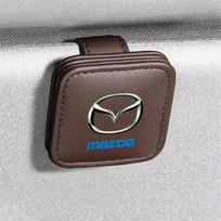 Magnetic Leather Car Sun Visor Sunglasses Holder Multifunctional Card Ticket Storage Clip Interior Accessories For Mazda 2 3 6 C Mazda