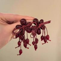 Lucky Red Statement Earrings Personality Big Ribbon Knot Tassel Long Drop Dangle Earrings for Women Daily Party Wear A1 brown