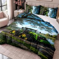John Deere 3Pcs Bedding Set Duvet Cover With Two Pillowcases For Bedroom Home Decoration 180cmx210cm
