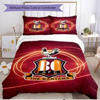 3pcs Duvet Cover Set (1*Duvet Cover + 2*Pillowcase, Without Core), Bradford City AFC Print Soft All‑Season Bedding Set, Home Bedroom Decor Gift 140cmx200cm