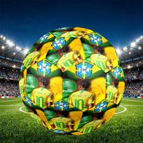 Neymar Jr Print Size 5 Soccer Ball, PU Wear Resistant Football for Match Training and Daily Practice, Birthday Gift for Soccer Fans Size 5