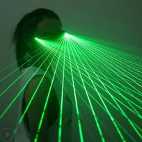 LED Red Green Laser Glasses Show DJ Light up Eyewear Future Technology Nightclub Led Glass Halloween Christmas Party Gifts Medium green