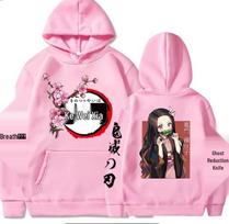 Demon Slayer Nezuko Plus Velvet Unisex Hoodie M pink