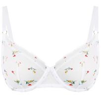 Sexy Lace Underwire Bra Plus Size Push Up Side Support Breathable Mesh Bust Minimizer 38-85AB Regular Cup white