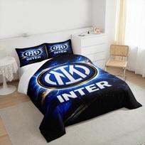 Inter Milan Logo Themed Bedding set (1 duvet cover, 2 pillowcases, duvet not included) 140x200cm