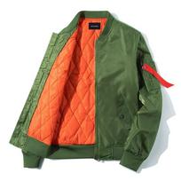 Mens Oversized Winter Warm Nylon Bomber Jacket Loose Fit Casual Streetwear With Multiple Pockets 8XL red
