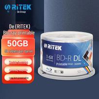 RITEK BD-R 50GB Blu-ray Printable Recordable Disc (50-Pack) white