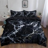 Ink Painting Abstract Marble Print Duvet Cover Set For Kids Teens Women, 2 Pcs Quilt Cover Soft Polyester Modern Bedding Set 90x200cm 2pcs