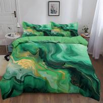 Ink Painting Abstract Marble Print Duvet Cover Set For Kids Teens Women, 2 Pcs Quilt Cover Soft Polyester Modern Bedding Set 100x135cm 2pcs
