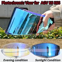 Photochromic Visor for AGV K6 K6s Helmet Glasses Screen Shield Windshield Accessories Parts Autochromic lens Photochromic BLUE