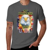 my pronouns are usa T-Shirt oversized graphic tee sweat mens t shirt XXL