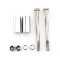 Chrome 2  Motorcycle Handlebar Risers Spacers Extension Kit with Bolts for Kawasaki Vulcan 800 900 1500 1600 Cruisers Chopper Riding Comfort white