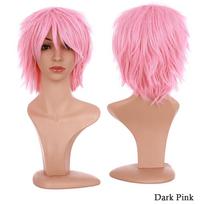 BENIHAIR Sintetiniai perukai Cosplay perukai Balti Raudoni Žali Mėlyni Rožiniai Geltoni Plaukai Trumpi Sluoksniuoti Perukai Dirbtiniai Plaukų priauginimai Vyrams Moterims Šventiniai Perukai 12inch beige