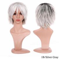 BENIHAIR Sintetiniai perukai Cosplay perukai Balti Raudoni Žali Mėlyni Rožiniai Geltoni Plaukai Trumpi Sluoksniuoti Perukai Dirbtiniai Plaukų priauginimai Vyrams Moterims Šventiniai Perukai 12inch