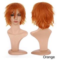 BENIHAIR Sintetiniai perukai Cosplay perukai Balti Raudoni Žali Mėlyni Rožiniai Geltoni Plaukai Trumpi Sluoksniuoti Perukai Dirbtiniai Plaukų priauginimai Vyrams Moterims Šventiniai Perukai 12inch beige
