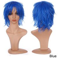 BENIHAIR Sintetiniai perukai Cosplay perukai Balti Raudoni Žali Mėlyni Rožiniai Geltoni Plaukai Trumpi Sluoksniuoti Perukai Dirbtiniai Plaukų priauginimai Vyrams Moterims Šventiniai Perukai 12inch