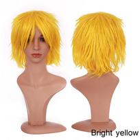 BENIHAIR Sintetiniai perukai Cosplay perukai Balti Raudoni Žali Mėlyni Rožiniai Geltoni Plaukai Trumpi Sluoksniuoti Perukai Dirbtiniai Plaukų priauginimai Vyrams Moterims Šventiniai Perukai 12inch multi