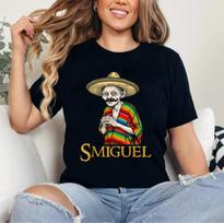 Smiguel Meksikietiškas Sombrero Juokingi Meksikietiškos Kultūros Derinio Marškinėliai L brown