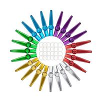 24x Metal Kazoos Gift Musical Instruments for Piano Keyboard Ukulele
