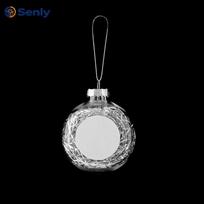 Cross-Border Heat Sublimation Christmas Ornaments: Transparent Tinsel Balls & Tree Pendants Small