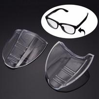 Durable Clear Universal Side Shields Safety Glasses Goggles Eye Protection 50 x 45 x 20 gray