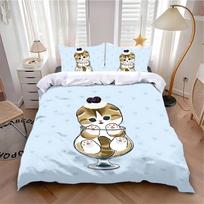New Duvet Cover Pillowcase Bedding Set Hot Cute M-MofusandS Adult Boy Girl Bedroom Decoration Children Single Double Large Size 100x135cm 3pcs