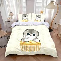 New Duvet Cover Pillowcase Bedding Set Hot Cute M-MofusandS Adult Boy Girl Bedroom Decoration Children Single Double Large Size 100x135cm 3pcs