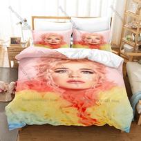 Cool Iconic Pop Diva Katy Perry Teenage Dream Prism Smile Album Collage Bedding Set 1 Duvet Cover + 2 Pillowcases HD Print Pop F 100x130CM beige