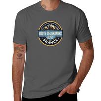 Route Des Grandes Alpes France Tshirt Street Style Casual Tee Shirt L black