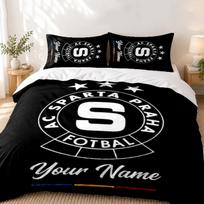 HC Sparta Praha Custom Name 3pc set Perfect for bedroom use Comfortable bedding set includes a duvet cover and two pillowcases Ideal birthday or Chris 135cmx200cm