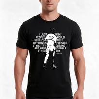 Terry Fox  Quote Essential TShirt Summer Casual Cotton Tee Oversized Streetwear Tops Vintage Graphic Print  Cotton 4XL black