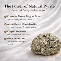 100% Original Natural Pyrite Crystal Cluster Raw (40–80g) – Money Magnet, Wealth & Abundance Stone for Vastu, Feng Shui, Positive Energy white