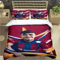 HOT Fashion Spain Football Star P-Pedri Duvet Cover Pillowcase Bedding Sets Adult Boy girl bedroom Single Double Large Size Baby size 100X135cm white
