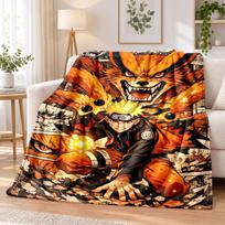Naruto Flannel Throw Blanket Soft Warm Cozy For Sofa Bed Indoor Home Bedroom Use 100cmx150cm