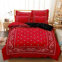Royal Blue White Paisley Print 3Pcs Duvet Cover Set, Classic Western Bohemia Floral Print Bedding, For Bedroom Home Decoration AU Single-160x210cm&set black
