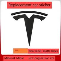 metalas For Tesla- Automobilio priekinis ženklelis Galinės bagažinės ženklelis Tinka Model 3 Mode Y logotipų keitimas priekiniai ir galiniai logotipai juodinimas For MODEL  3 black