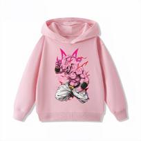 Dragon Ball Majin Buu Street Loose Hooded Sweatshirt - Anime-related Kids' Comfortable Coat for the Digital World 6XL white